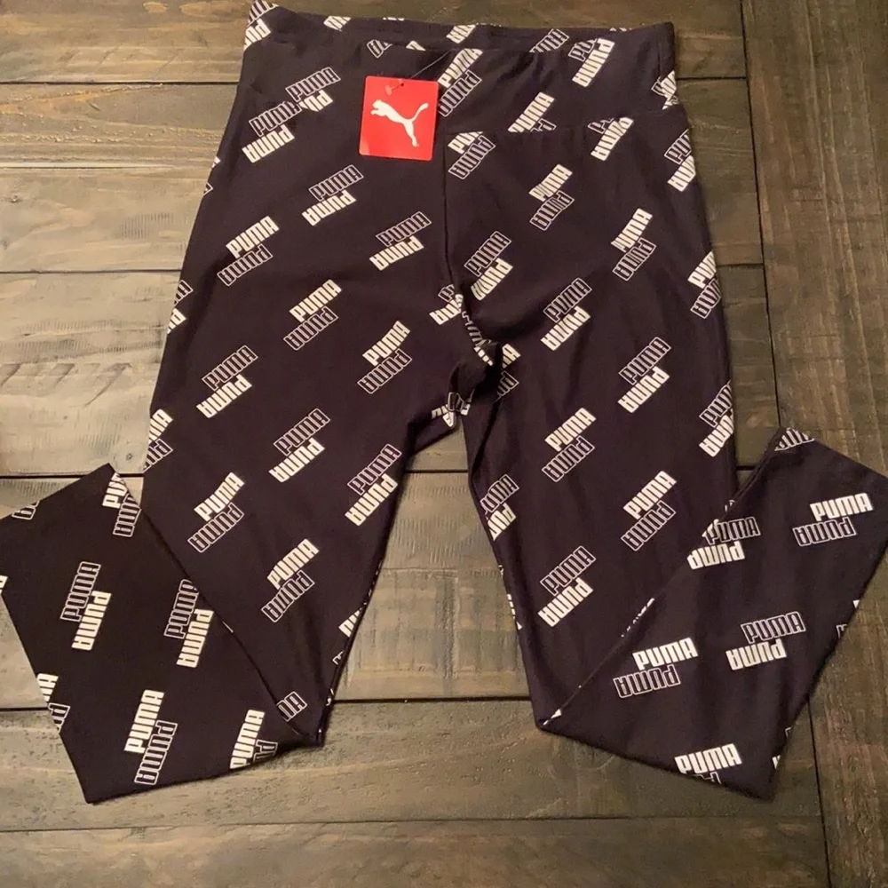 Puma Women’s Power High Waist Leggings & Puma Cropped Short Sleeve Tee - Picture 2 of 9